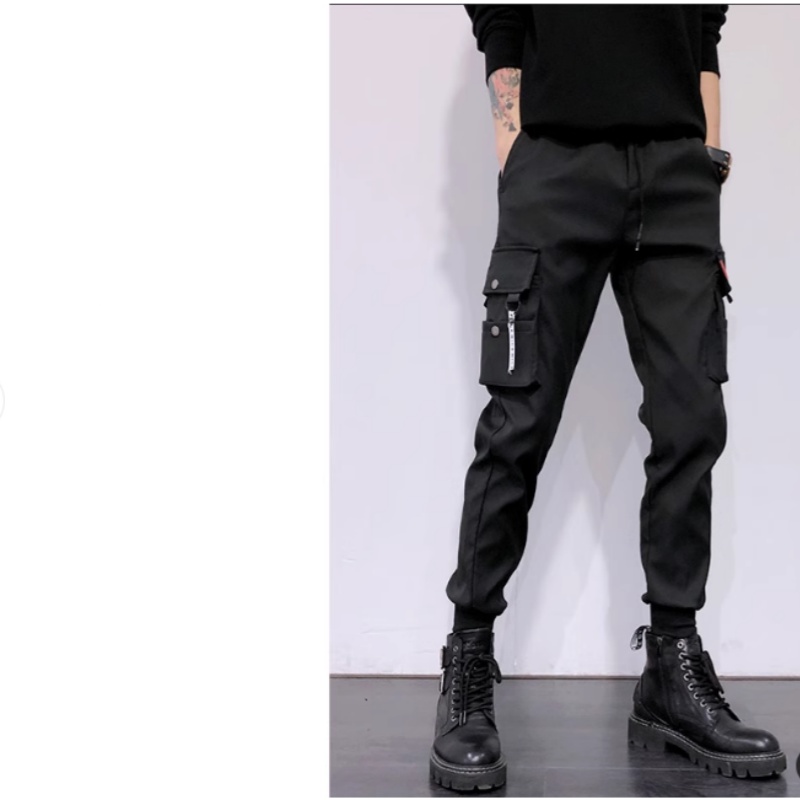 Men'S Fashion Pants 2025 - กางเกงคาร์โก้ผู้ชายสีพื้นทันสมัยปี 2025 กระเป๋าหลายช่อง กางเกงลำลองหลวมๆ สำหรับกิจกรรมกลางแจ้ง กางเกงทำงานผู้ชายทรงโอเวอร์ไซส์