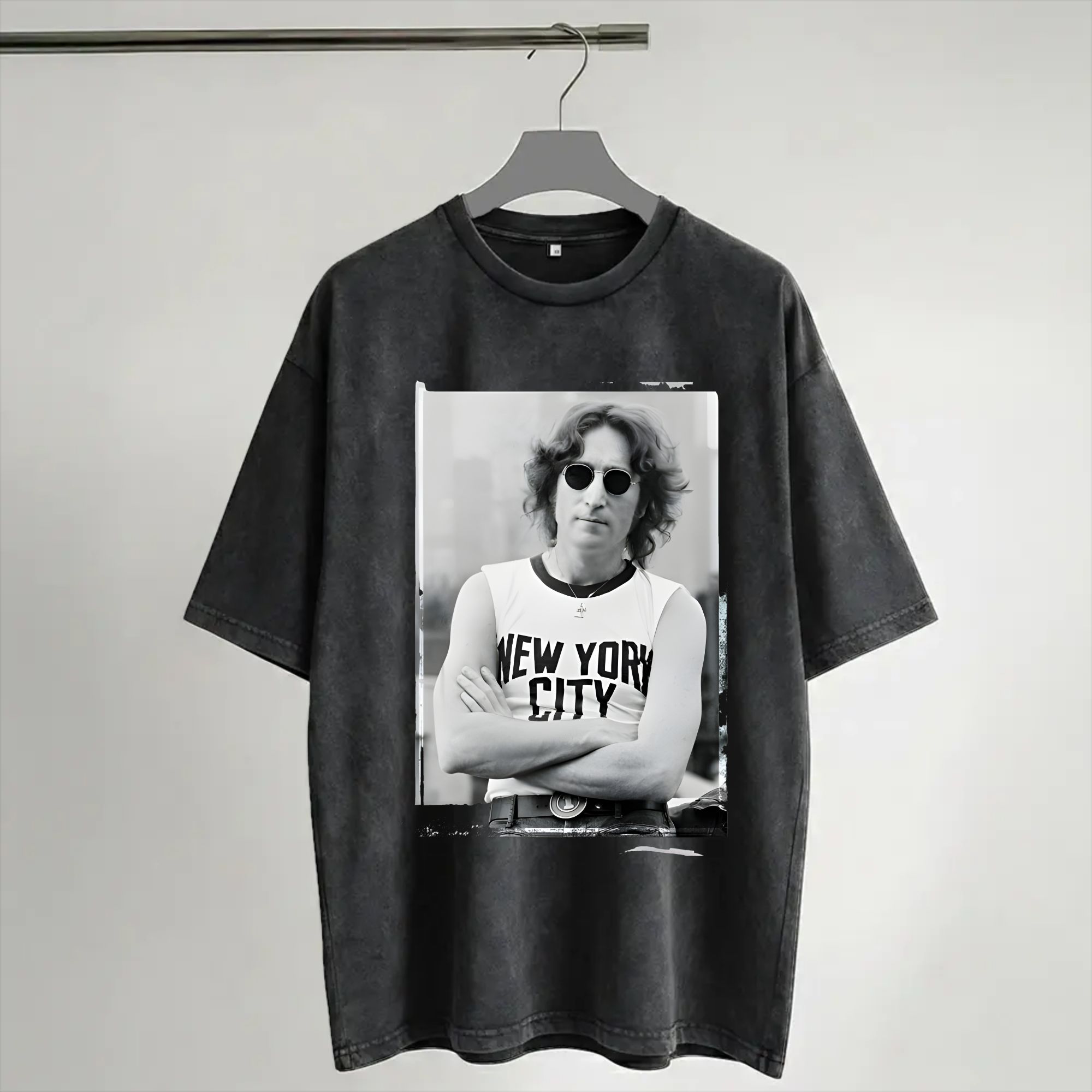 Men'S Fashion New York - เสื้อยืดฮาราจูกุลายจอห์น เลนนอน 1972 ไลฟ์ นิวยอร์ก ซิตี้