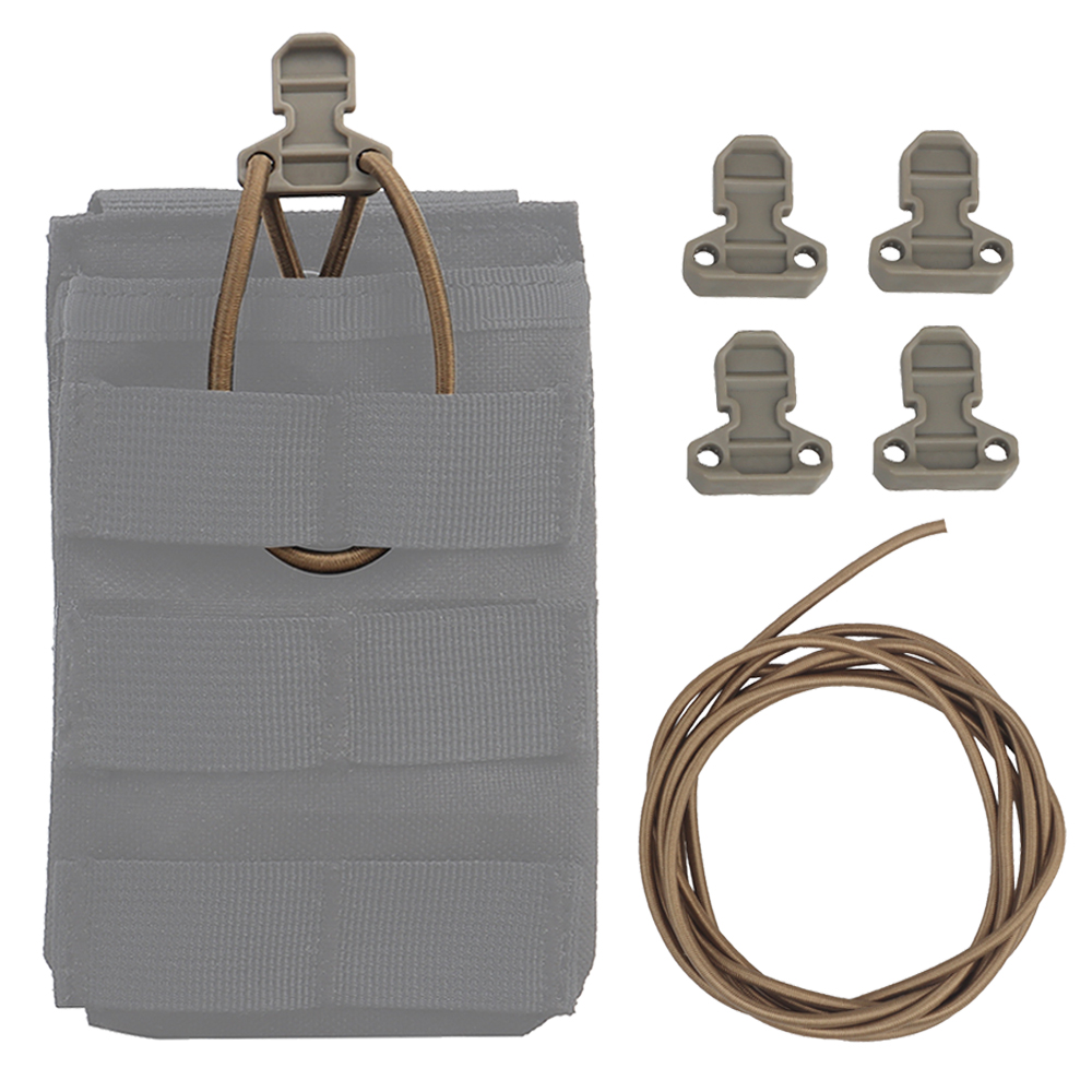 Tactical Vest Men - นิตยสารยุทธวิธี POUCH Shock ยืดหยุ่นสาย Retainer ดึง