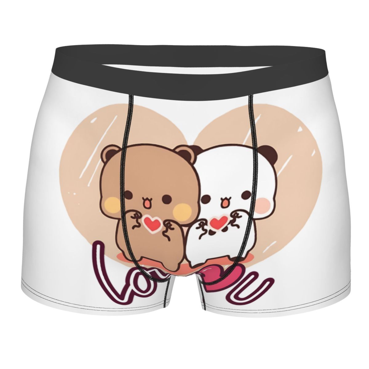 Men'S Fashion Underwear - แฟชั่นกางเกงบ็อกเซอร์แพนด้าและบราวนี่กางเกงในชายระบายอากาศได้ดี True Love BuBu DuDu กางเกงในคู่รัก