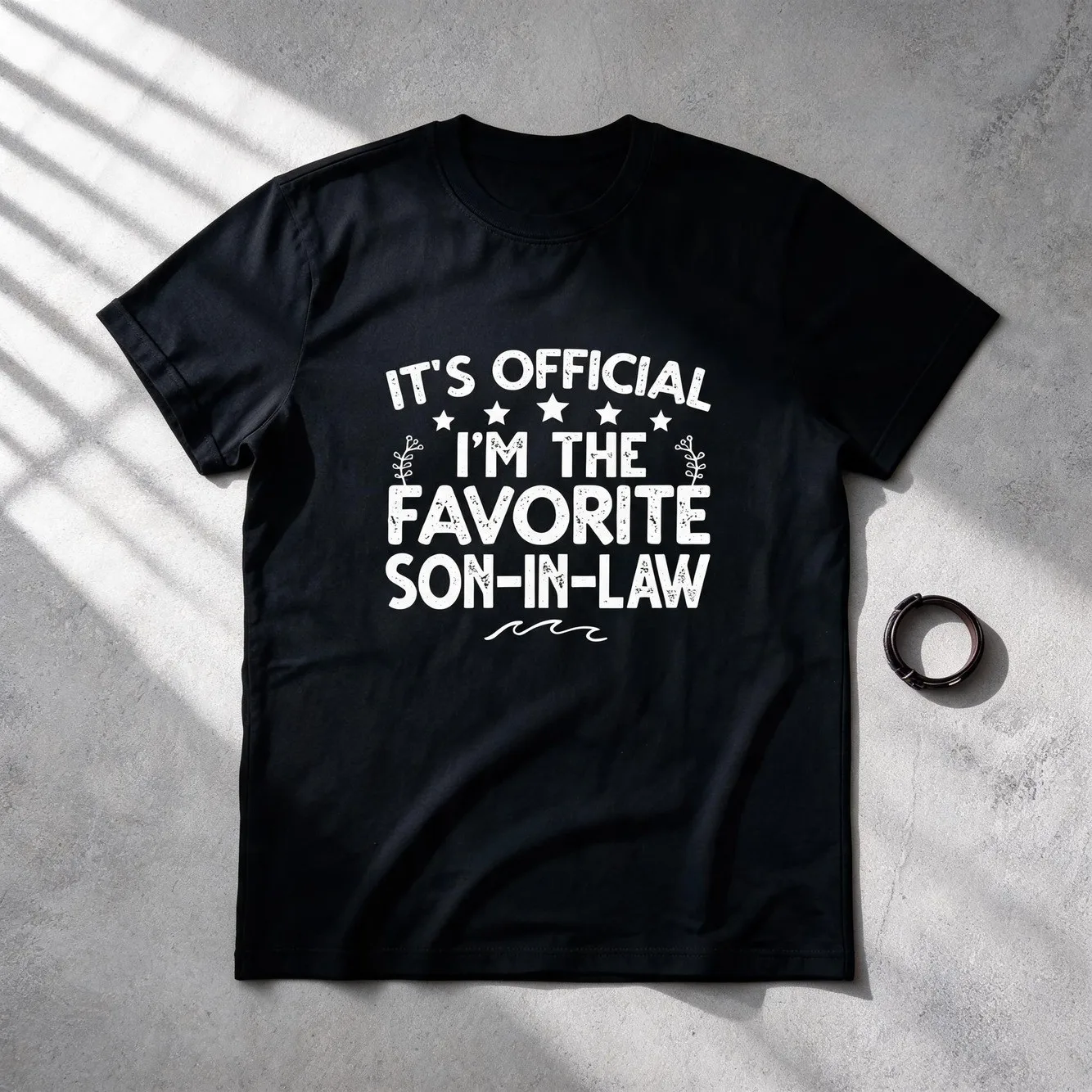 Mens Fashion Black Shirt - การรับรองอย่างเป็นทางการ เสื้อยืดลำลองผ้าฝ้ายสำหรับผู้ชายรุ่นยอดนิยม สีดำ ลายกราฟิก คอกลม ผ้าฝ้าย