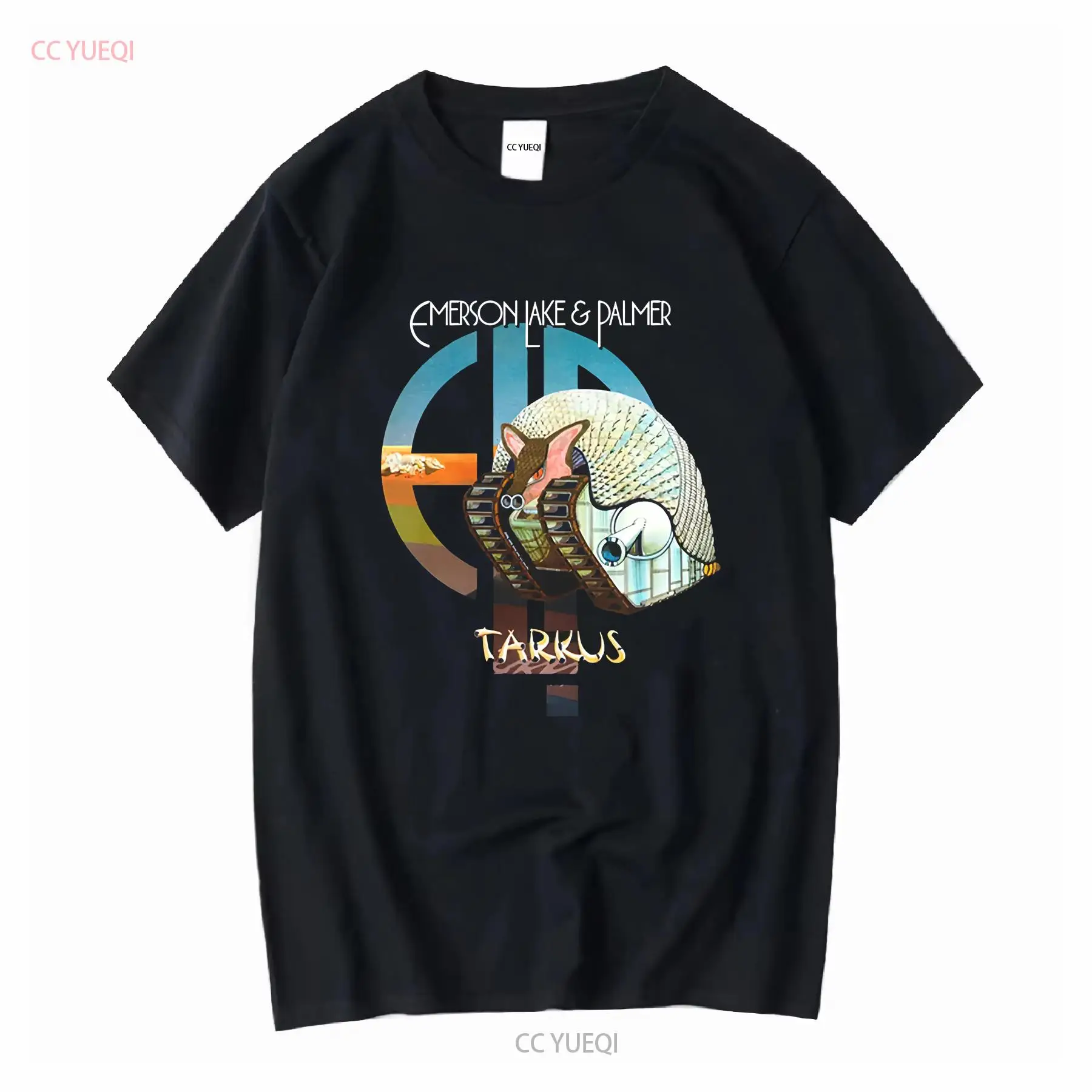 Mens Fashion Black Shirt - Tarkus ELP Emerson Lake และ Palmer
