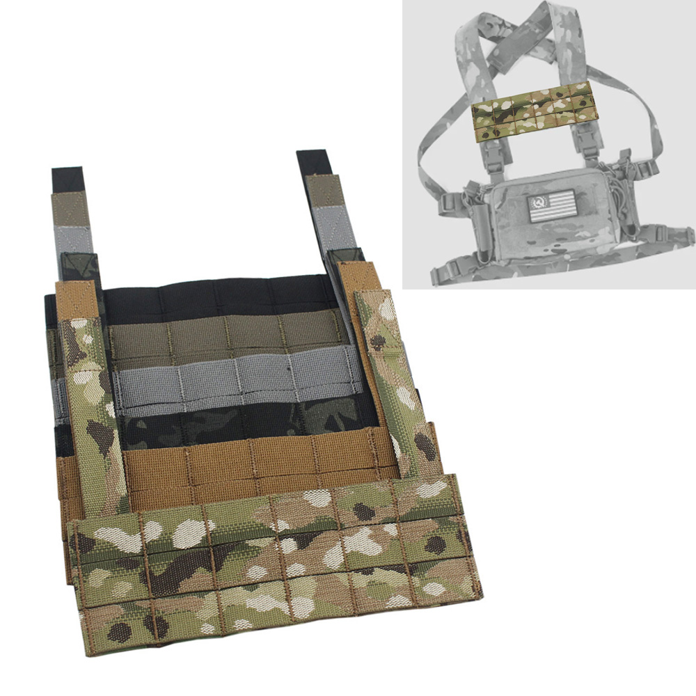 Tactical Vest Men - อุปกรณ์เสริมเสื้อกั๊กแผ่นขยายหน้าอกแบบยุทธวิธีแผงโมลแบบสะพานมีสายคล้องสำหรับ D3CRX ล่าสัตว์แอร์ซอฟต์ D3CRM
