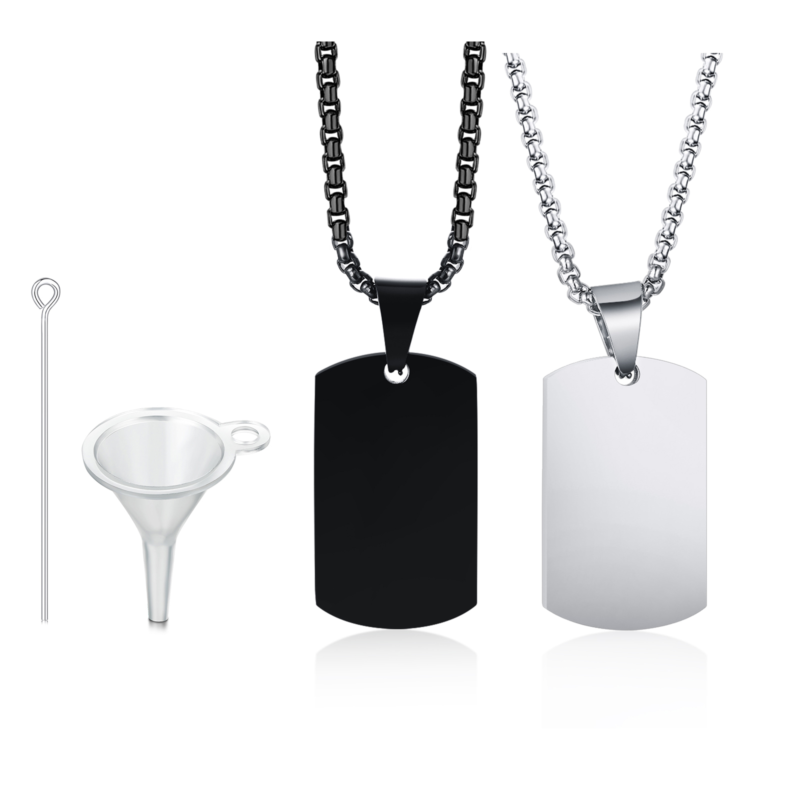 Mens Fashion In The 50S - ผู้ชายแท็กสุนัข Urn สร้อยคอ,ขี้เถ้าสแตนเลส Cremation Urn จี้สร้อยคอช่องทาง,เครื่องประดับที่ระลึกของขวัญ