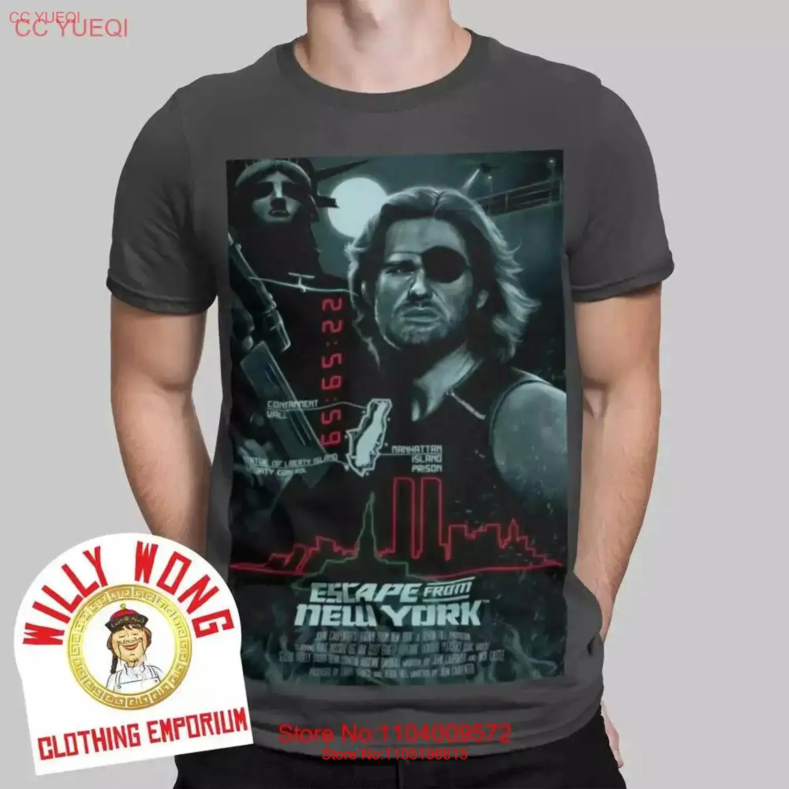 Men'S Fashion New York - เสื้อยืดลายหนีจากนิวยอร์ก ภาพยนตร์ย้อนยุค 80s โปสเตอร์งู สไตล์ลำลอง วินเทจ