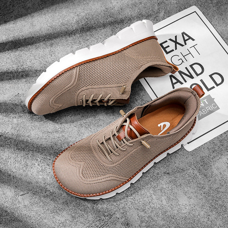 Men'S Fashion Footwear - รองเท้าผู้ชายทรงกว้าง สไตล์ลำลอง แบบตาข่าย ระบายอากาศดี ดีไซน์มินิมอล พื้นเรียบ