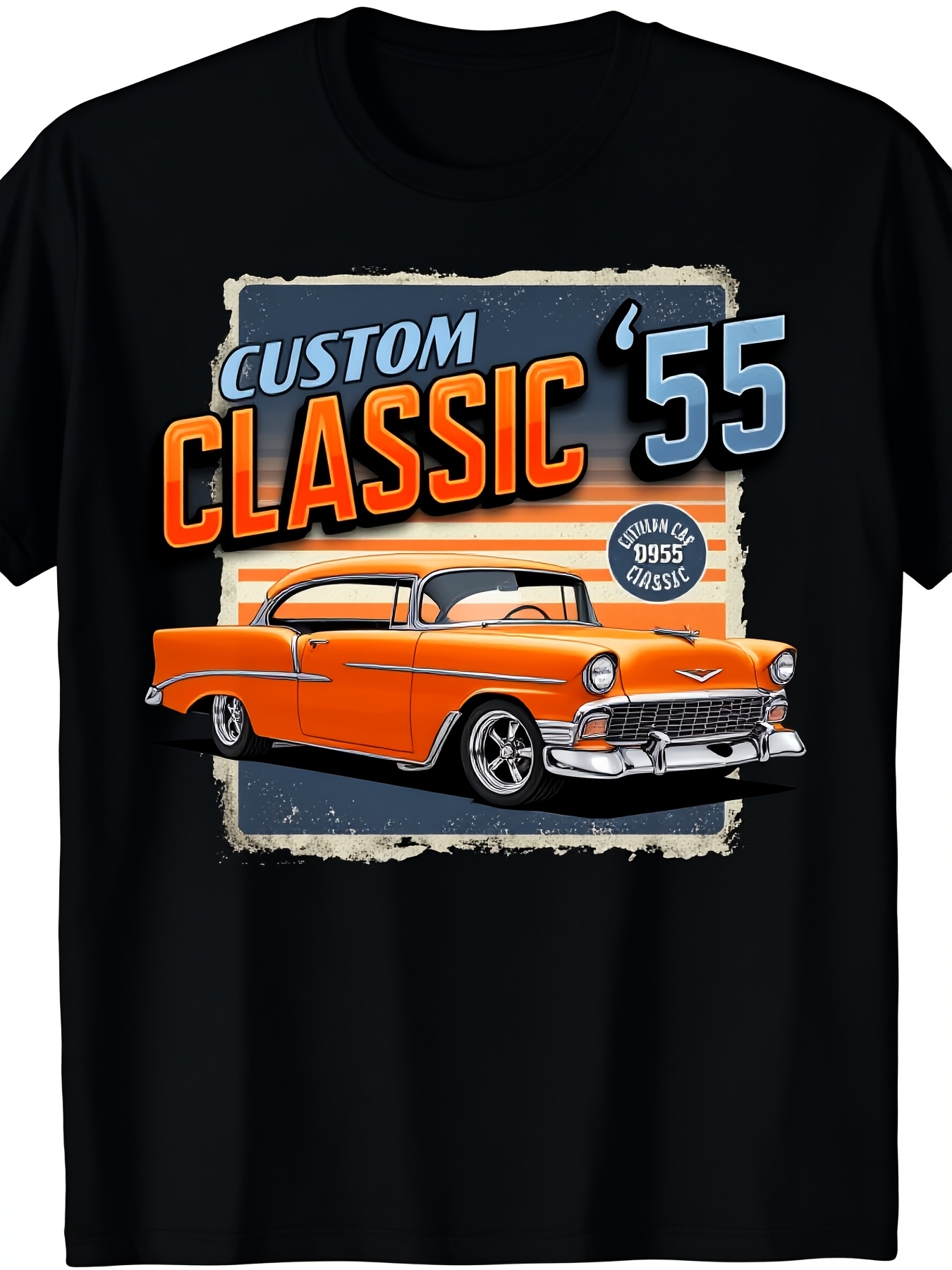 Mens Fashion In The 50S - เสื้อยืดลายกราฟิกรถคลาสสิคปี 1955 แบบวินเทจ 1 ตัว ดีไซน์ย้อนยุคยุค