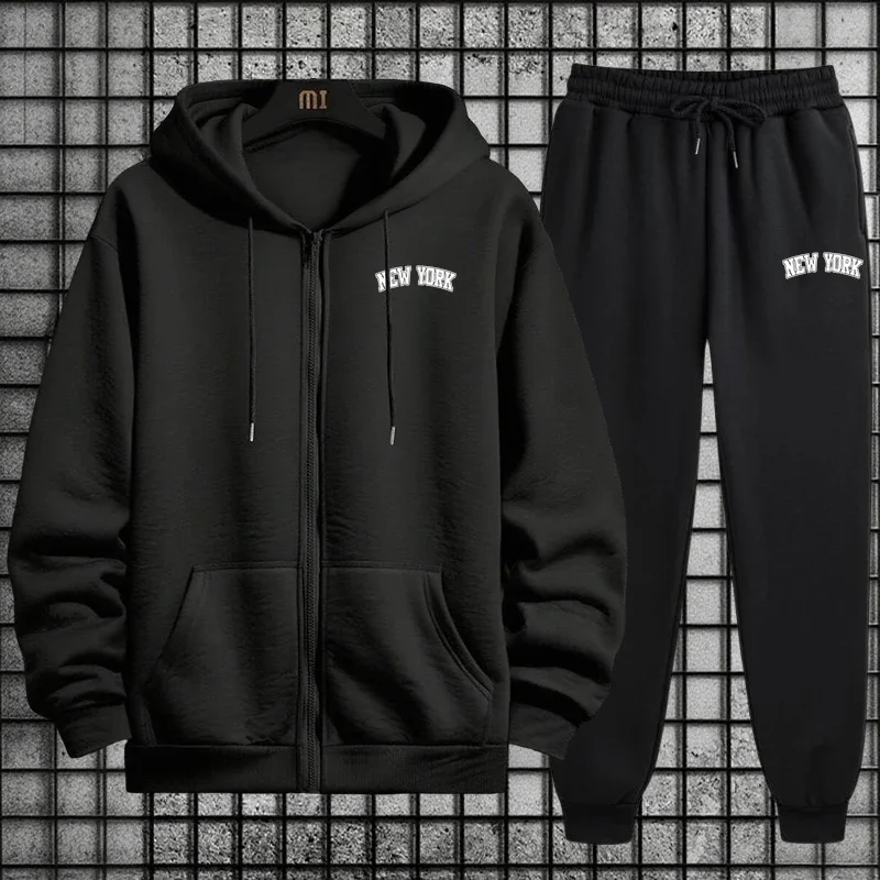 Mens Fashion Zip Up - ชุดวอร์มผู้ชายคุณภาพดี รุ่น 2026 สปริง แฟชั่นลำลองเรียบง่าย ชุดกีฬา