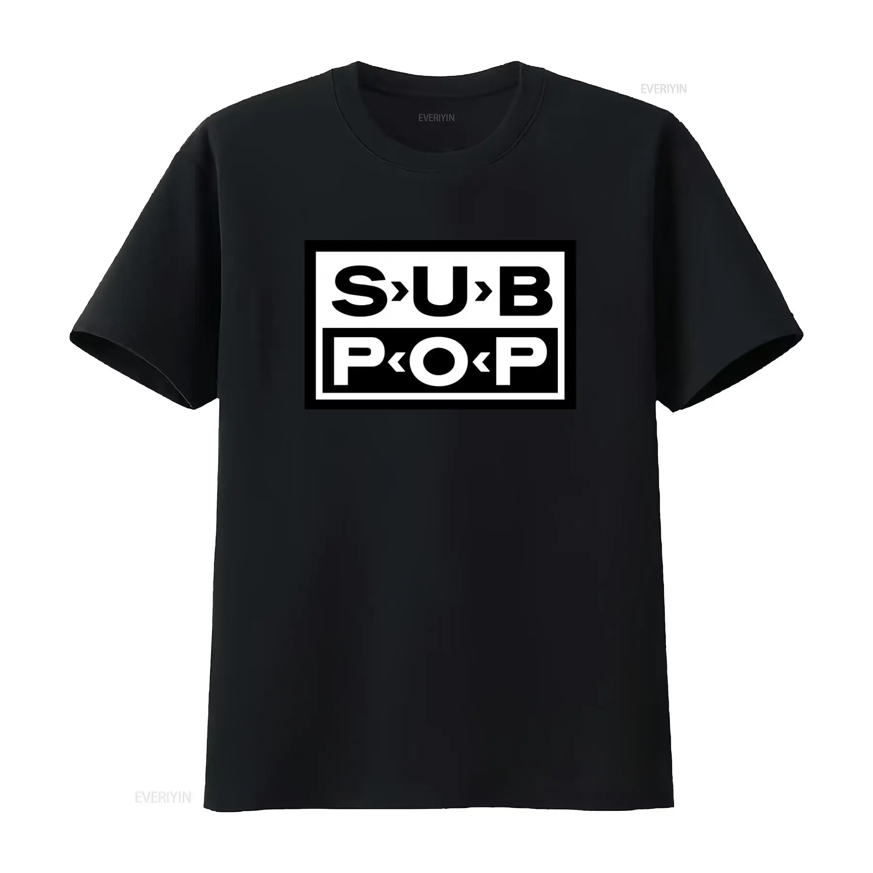 เสื้อยืดโลโก้ Sub Pop สีดำ พิม - Mens Fashion Black Shirt บทวิจารณ์และราคา