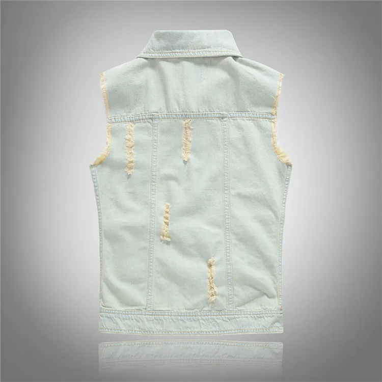 Pop ฤดูใบไม้ผลิฤดูใบไม้ร่วงใหม - Men'S Fashion Vest With Jeans บทวิจารณ์และราคา