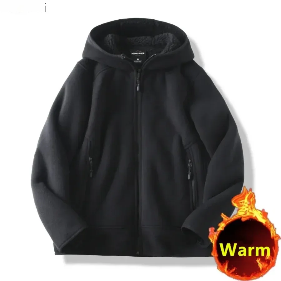 ผู้ชายฤดูหนาวHoodedหนาเสื้อขนแ - Sherpa Jacket Fleece บทวิจารณ์และราคา