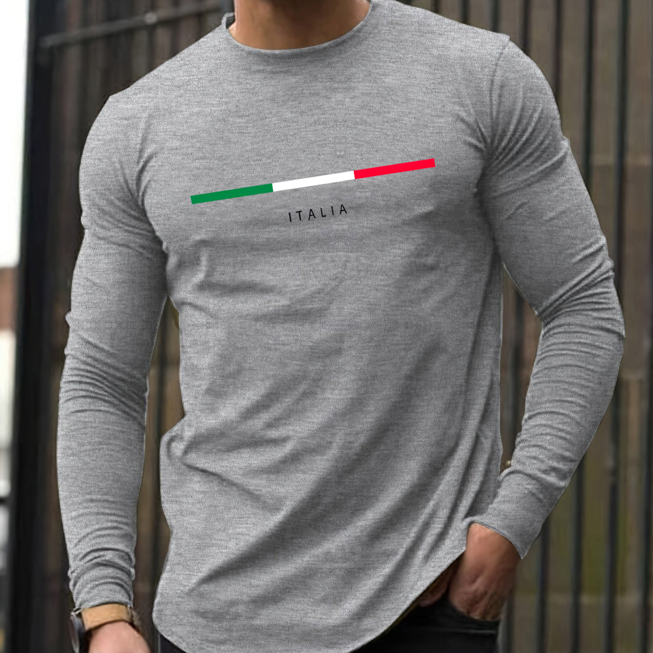 เสื้อยืดผู้ชายแขนยาวคอกลมผ้าฝ้ - Mens Fashion Casual บทวิจารณ์และราคา