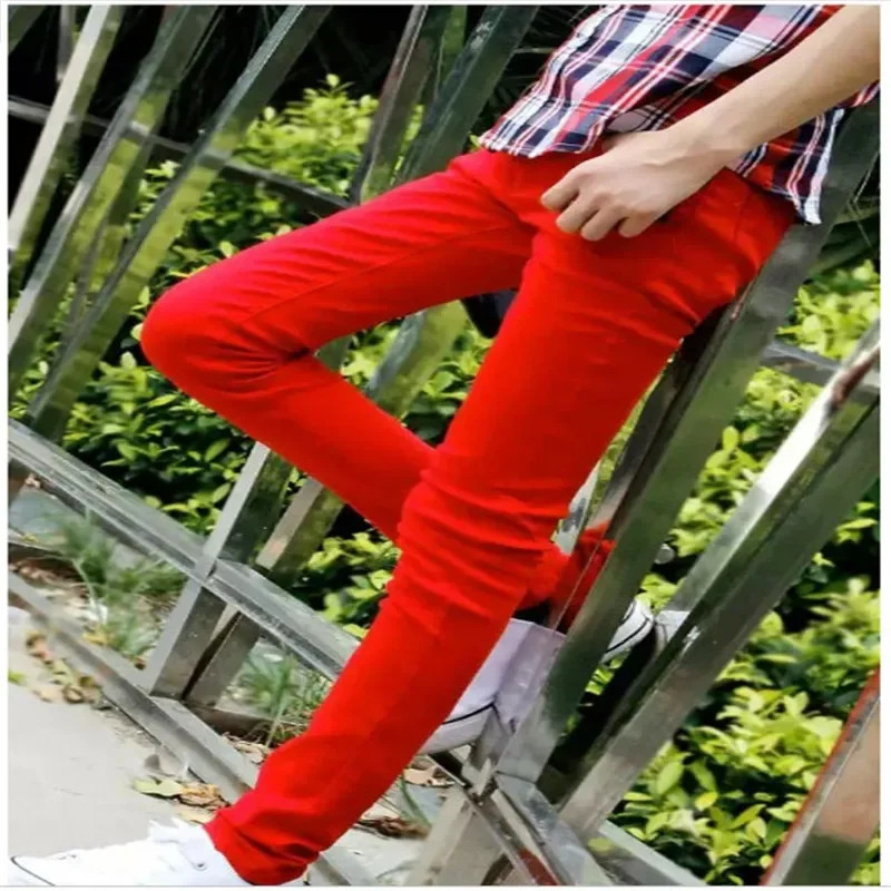 กางเกงยีนส์ผ้าฝ้ายสีพื้นแฟชั่น - Men'S Fashion Vest With Jeans บทวิจารณ์และราคา