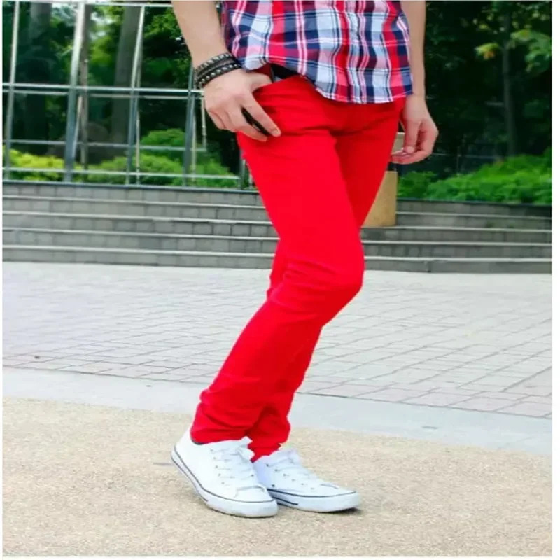 กางเกงยีนส์ผ้าฝ้ายสีพื้นแฟชั่น - Men'S Fashion Vest With Jeans บทวิจารณ์และราคา