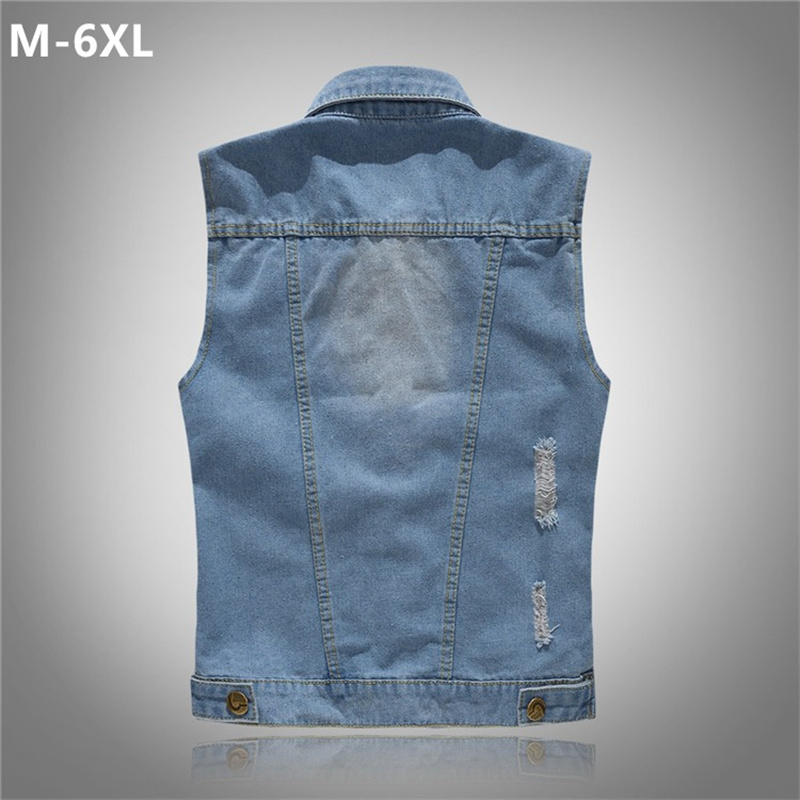 เสื้อกั๊กยีนส์ขาดๆ ผู้ชาย ทรงเ - Men'S Fashion Vest With Jeans บทวิจารณ์และราคา
