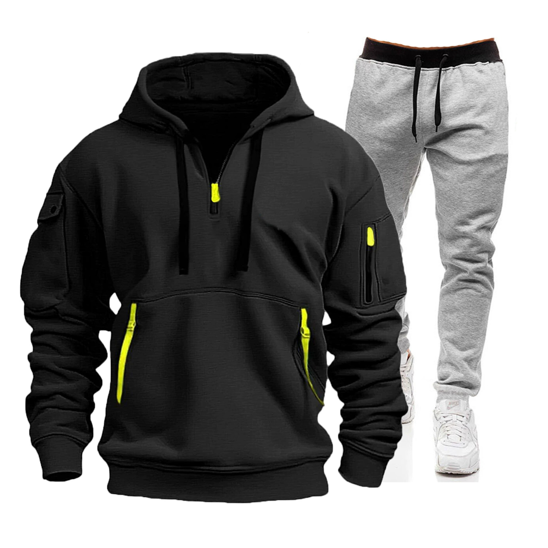 ชุดฮู้ดดี้กีฬาผู้ชายสำหรับฤดูใ - Mens Fashion Zip Up บทวิจารณ์และราคา
