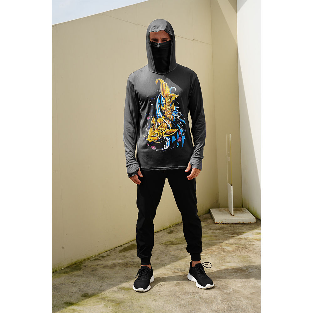 เสื้อตกปลาผู้ชาย เสื้อฮู้ดกันแ - Mens Fashion Casual บทวิจารณ์และราคา