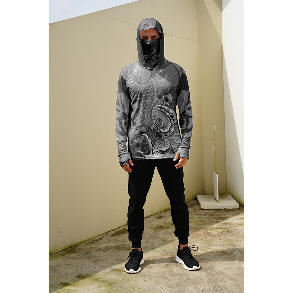 เสื้อตกปลาผู้ชาย เสื้อฮู้ดกันแ - Mens Fashion Casual บทวิจารณ์และราคา