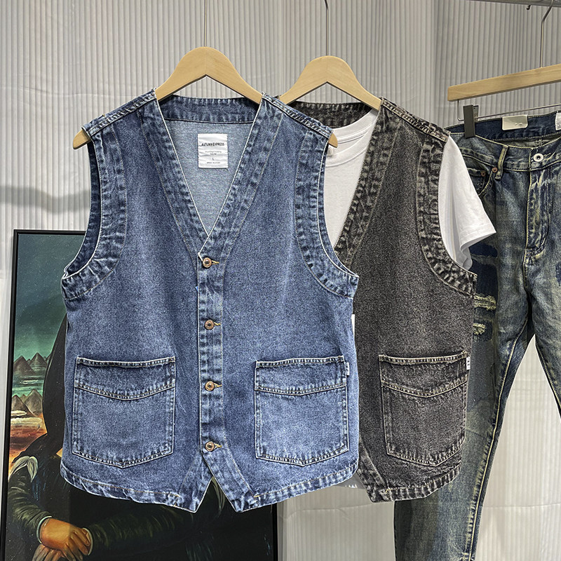 ผู้ชายญี่ปุ่นStreetwear Citybo - Men'S Fashion Vest With Jeans บทวิจารณ์และราคา