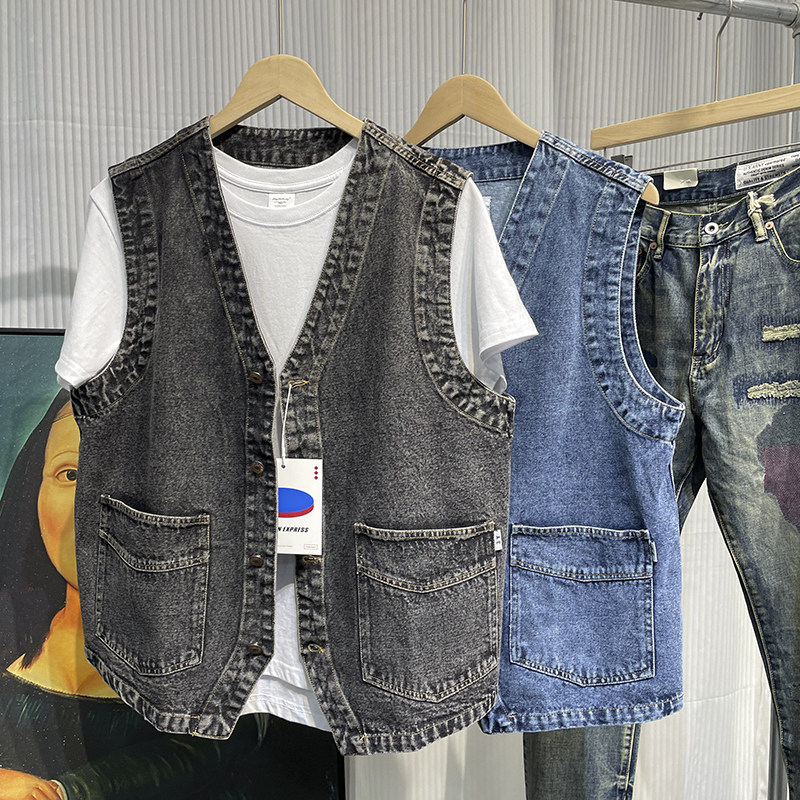 ผู้ชายญี่ปุ่นStreetwear Citybo - Men'S Fashion Vest With Jeans บทวิจารณ์และราคา
