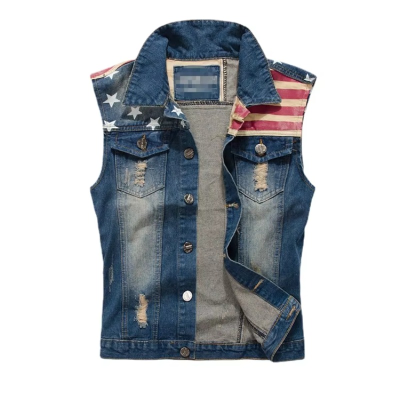 ผู้ชาย Slim Denim เสื้อกั๊กเสื - Men'S Fashion Vest With Jeans บทวิจารณ์และราคา