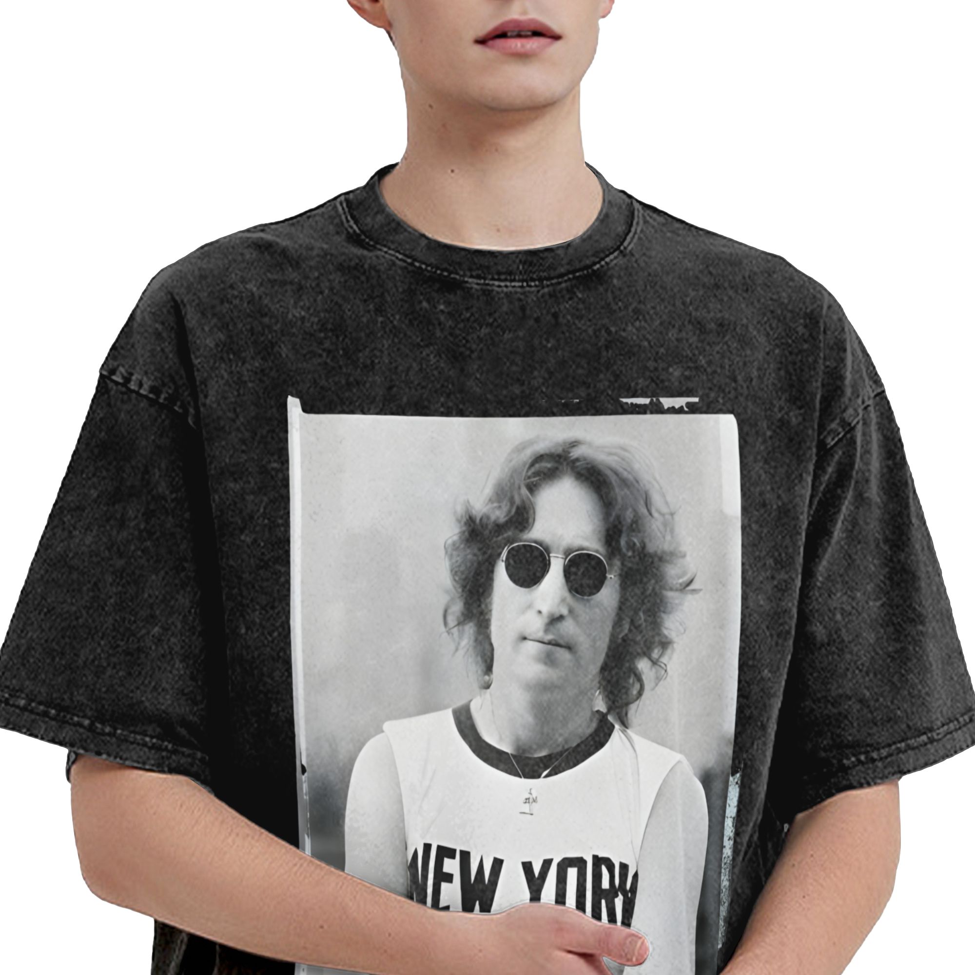เสื้อยืดฮาราจูกุลายจอห์น เลนนอ - Men'S Fashion New York บทวิจารณ์และราคา