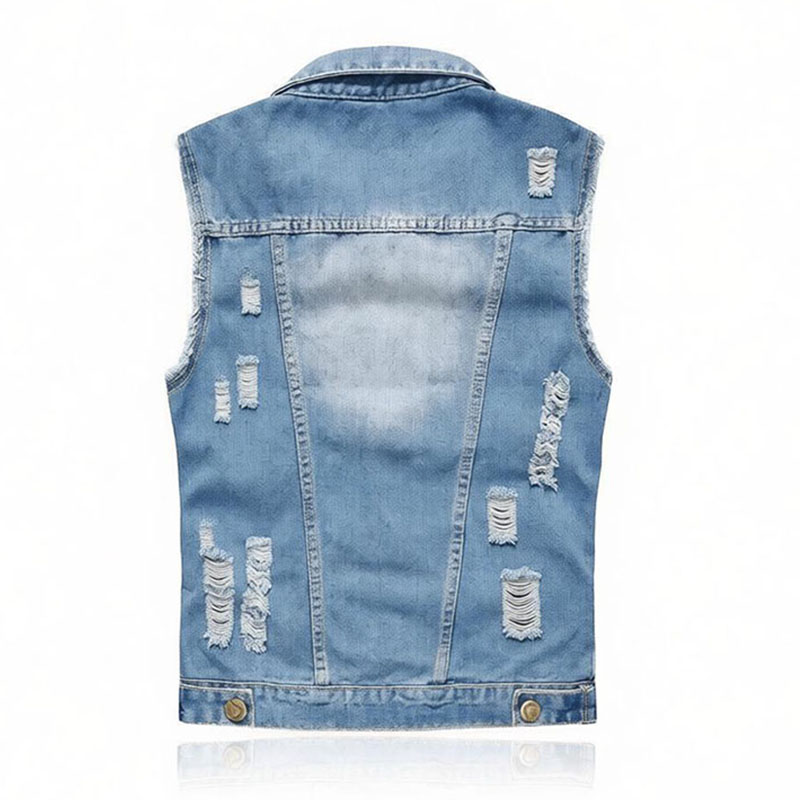 เสื้อกั๊กยีนส์สีฟ้าอ่อน/สีดำสำ - Men'S Fashion Vest With Jeans บทวิจารณ์และราคา