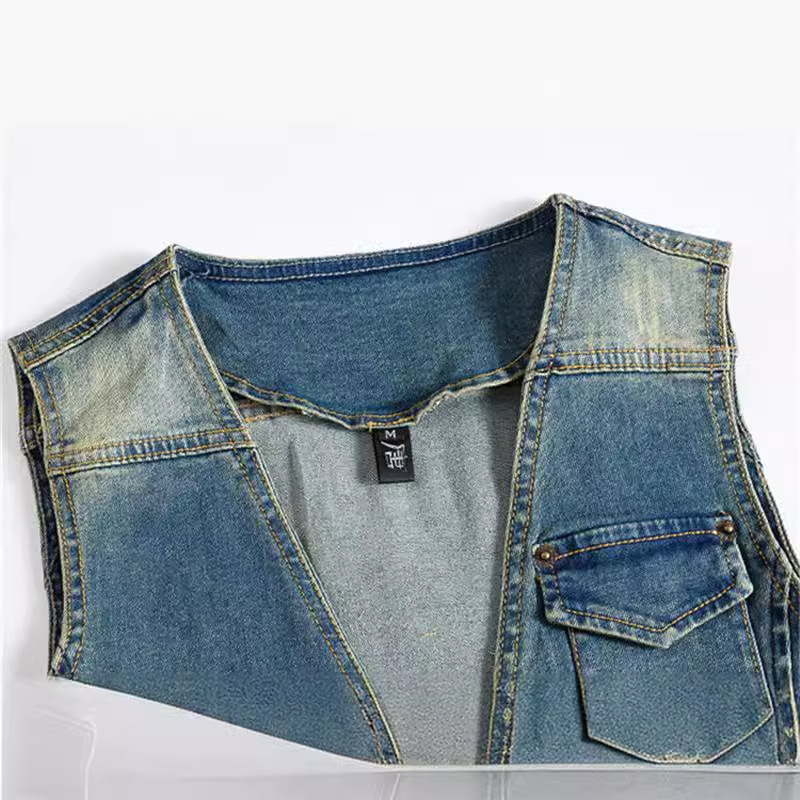 ฤดูใบไม้ผลิฤดูใบไม้ร่วงใหม่แฟช - Men'S Fashion Vest With Jeans บทวิจารณ์และราคา