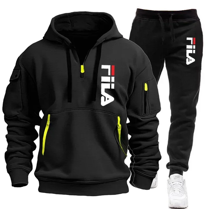 ชุดเซ็ตเสื้อฮู้ดซิปหลายกระเป๋า - Mens Fashion Zip Up บทวิจารณ์และราคา