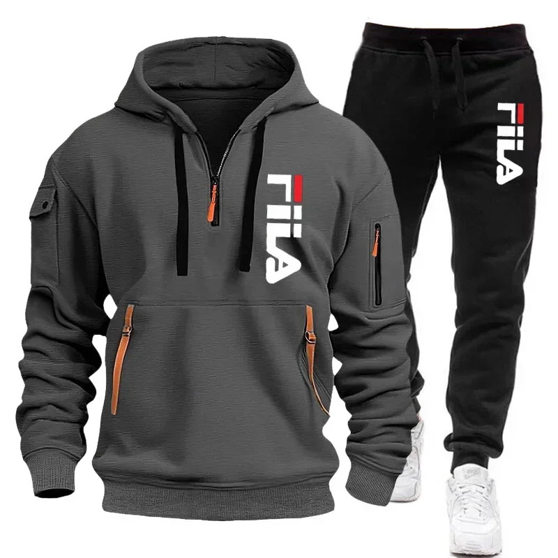 ชุดเซ็ตเสื้อฮู้ดซิปหลายกระเป๋า - Mens Fashion Zip Up บทวิจารณ์และราคา