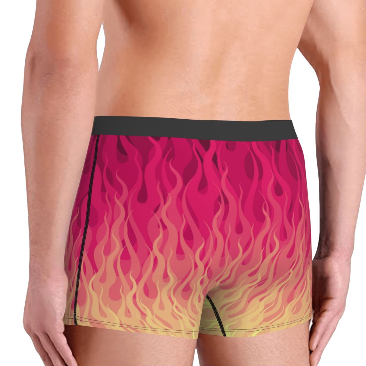 กางเกงบ็อกเซอร์ลายไฟสีชมพูแบบก - Men'S Fashion Underwear บทวิจารณ์และราคา
