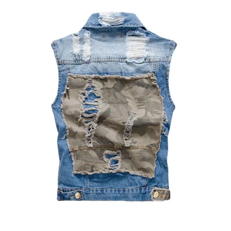 ผู้ชาย Slim Denim เสื้อแจ็คเก็ - Men'S Fashion Vest With Jeans บทวิจารณ์และราคา