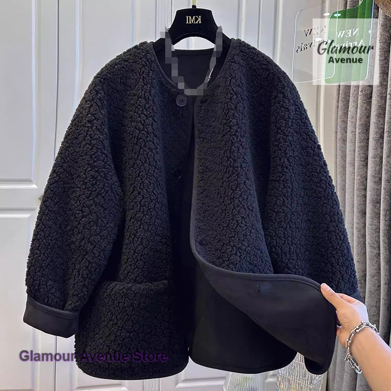 เสื้อโค้ทขนแกะสไตล์เกาหลีสำหรั - Sherpa Jacket Fleece บทวิจารณ์และราคา