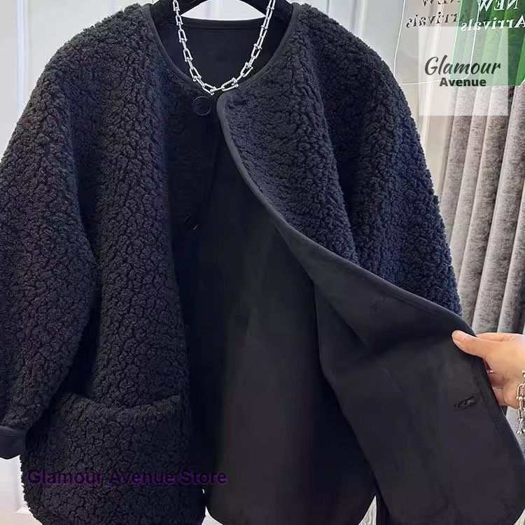 เสื้อโค้ทขนแกะสไตล์เกาหลีสำหรั - Sherpa Jacket Fleece บทวิจารณ์และราคา