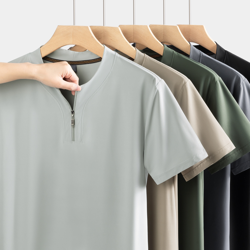 เสื้อยืดเฮนลีย์ผ้าไอซ์ซิลค์ไซส - Mens Fashion Zip Up บทวิจารณ์และราคา