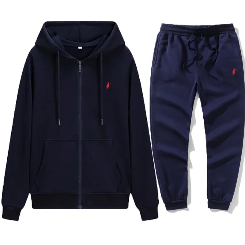 ชุดเซ็ทเสื้อฮู้ดดี้และกางเกงกี - Mens Fashion Zip Up บทวิจารณ์และราคา
