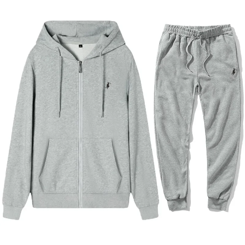 ชุดเซ็ทเสื้อฮู้ดดี้และกางเกงกี - Mens Fashion Zip Up บทวิจารณ์และราคา