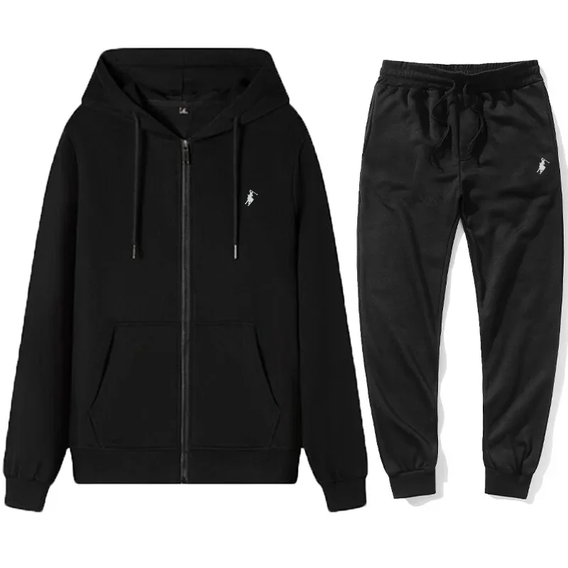ชุดเซ็ทเสื้อฮู้ดดี้และกางเกงกี - Mens Fashion Zip Up บทวิจารณ์และราคา