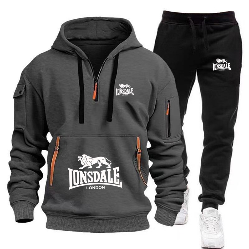 LONSDALE ชุดเสื้อมีฮู้ดกระเป๋า - Mens Fashion Zip Up บทวิจารณ์และราคา