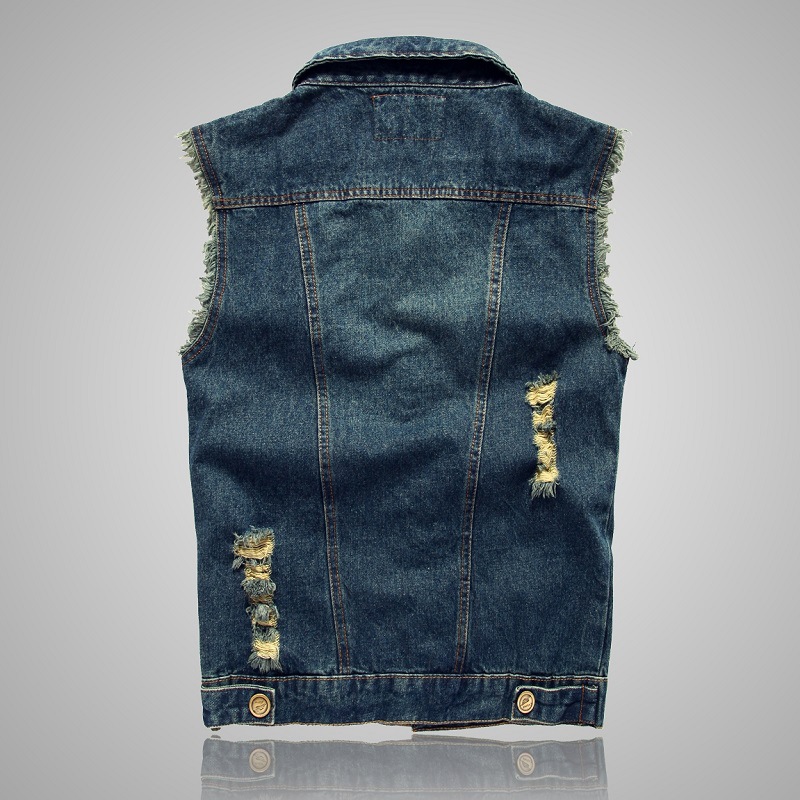 เสื้อกั๊กยีนส์ขาดๆ แฟชั่นใหม่ส - Men'S Fashion Vest With Jeans บทวิจารณ์และราคา