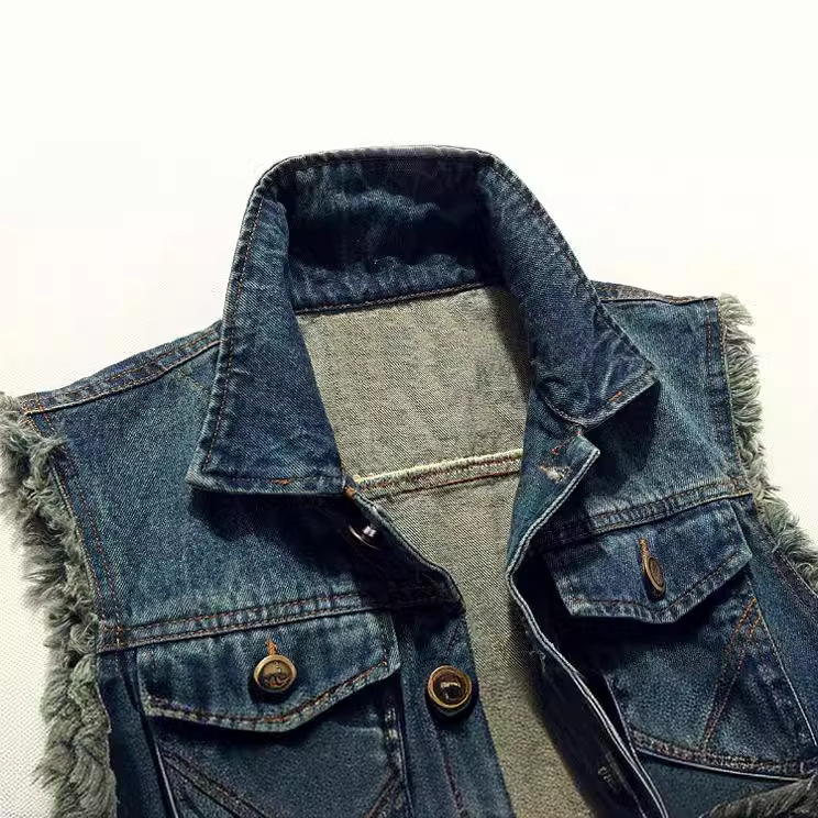 เสื้อกั๊กยีนส์ขาดๆ แฟชั่นใหม่ส - Men'S Fashion Vest With Jeans บทวิจารณ์และราคา