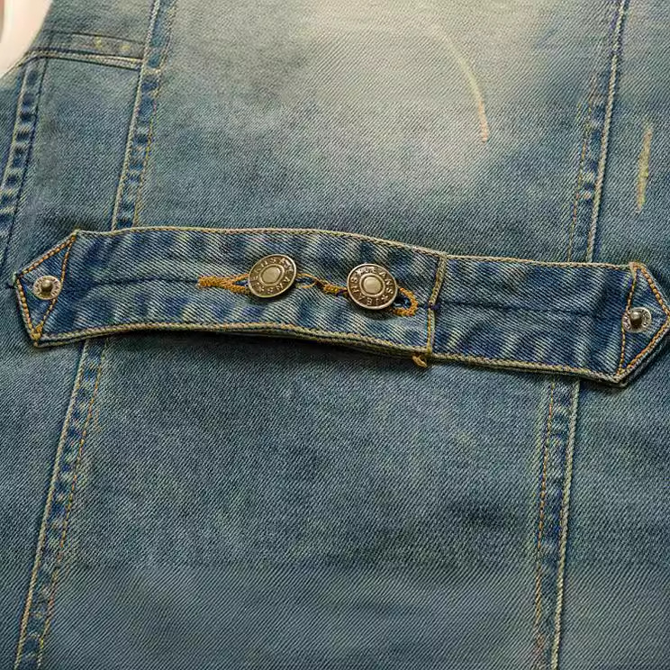 ฤดูใบไม้ผลิฤดูใบไม้ร่วงใหม่แฟช - Men'S Fashion Vest With Jeans บทวิจารณ์และราคา