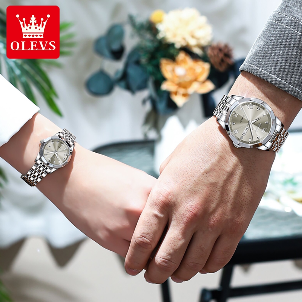 OLEVS นาฬิกาคู่รักนาฬิกาหรูสำห - Mens Fashion In 1920 บทวิจารณ์และราคา