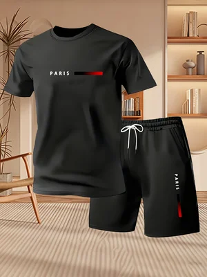 ชุดเซ็ต 2 ชิ้น เสื้อยืดแขนสั้น - Paris Men'S Fashion บทวิจารณ์และราคา