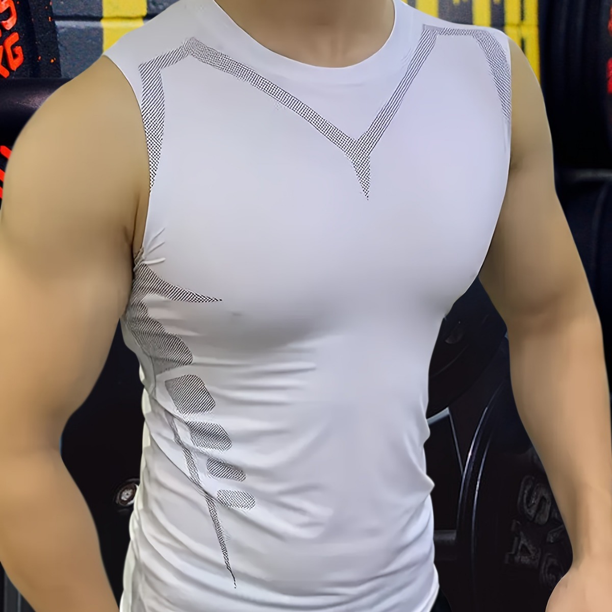 Mans Compression Tank Top Men  - Muscle Tee Workout บทวิจารณ์และราคา