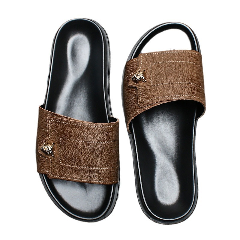 2025 ใหม่ของแท้หนังรองเท้าแตะโ - Mens Fashion Summer 2025 บทวิจารณ์และราคา